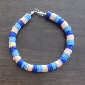 Van Fund Blue and Cream Beaded Friendship Circle